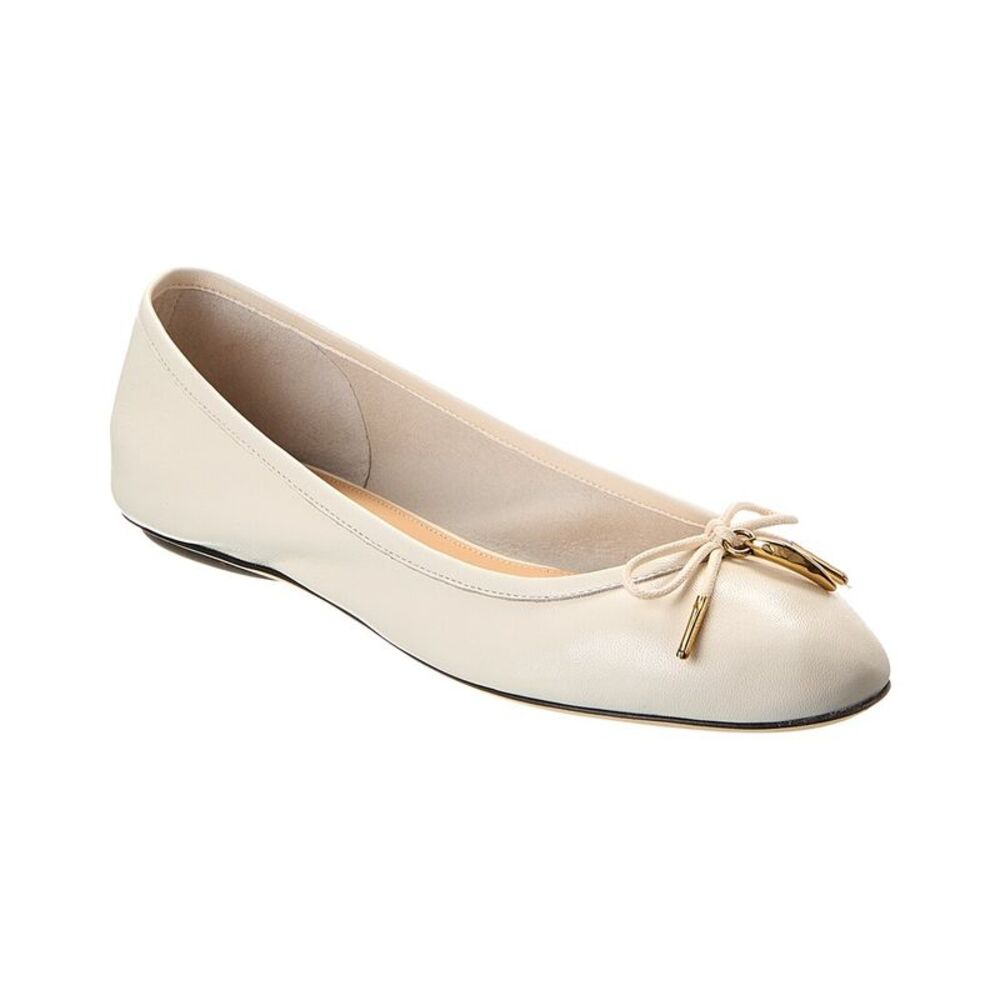Chloé Iris Leather Ballerina Flat, Yellow